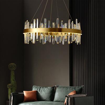 澳洲saa瑞士轻奢水晶吊灯客厅灯简约现代卧室高端全铜灯具
