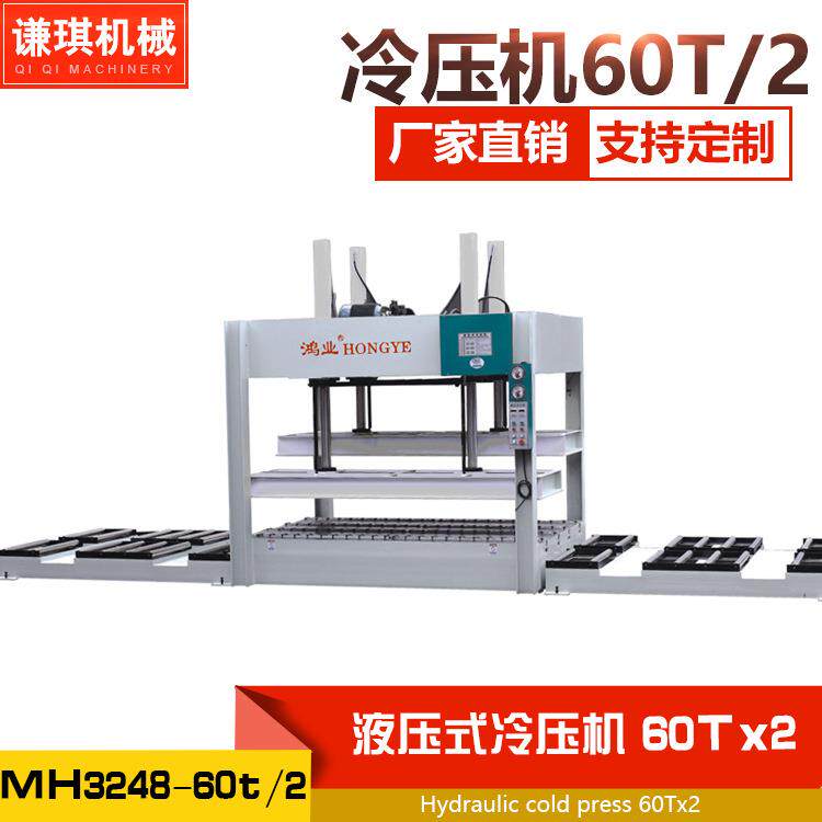 佛山木工机械厂家订制液压式冷压机60Tx2木材板压缩液压产线