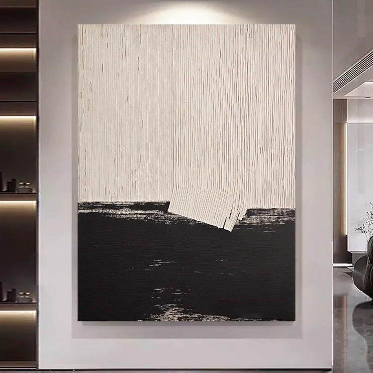 宅寂风无框画实木内框玄关走廊客厅装饰画简约抽象卧室几何艺术画