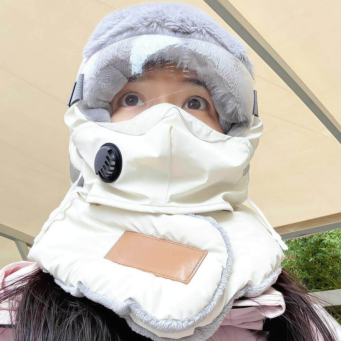 骑行帽子男女款冬季保暖防风面罩户外防寒雷锋帽护耳骑电动车棉帽
