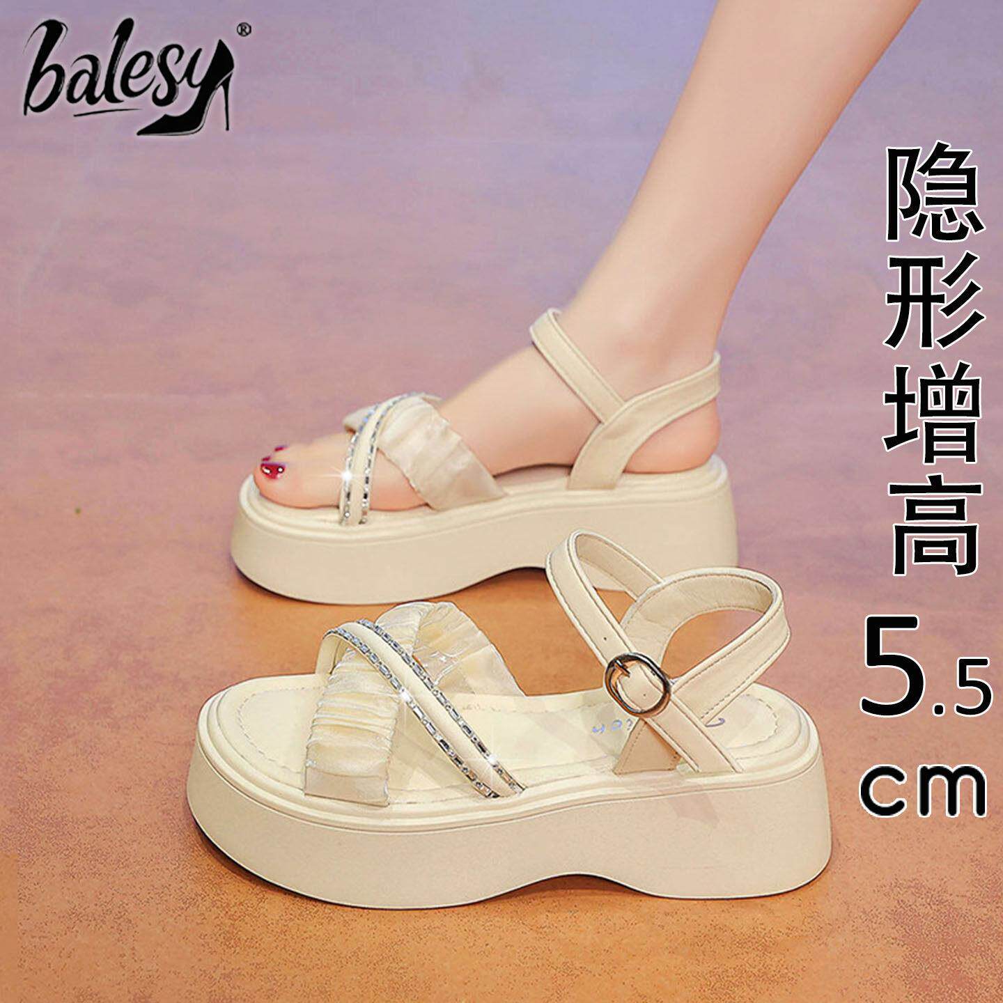 英国真皮增高凉鞋女2026夏季新款外穿厚底爆款配裙子绝美罗马凉鞋