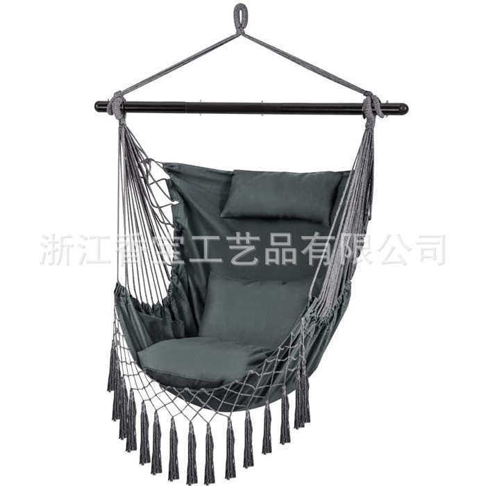 秋千折叠黑色 户外椅铁管吊床吊新品厂家直销节3