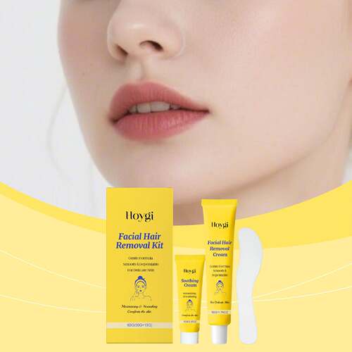 HOYGI Facial Hair Removal Cream Set - Gentle and Clean, Refr