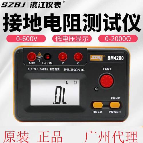 滨江BM4100数字接地电阻测试仪交直流电压测量BM4200防雷安规安全