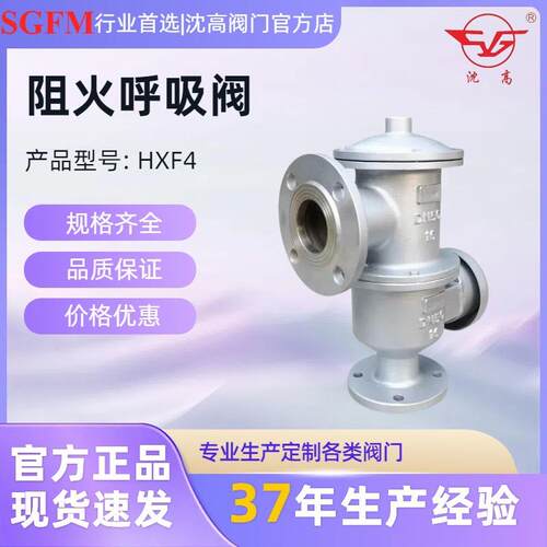 铸钢/不锈钢带接管阻火呼吸阀HXF4-16C/16P储罐呼吸阀DN25100