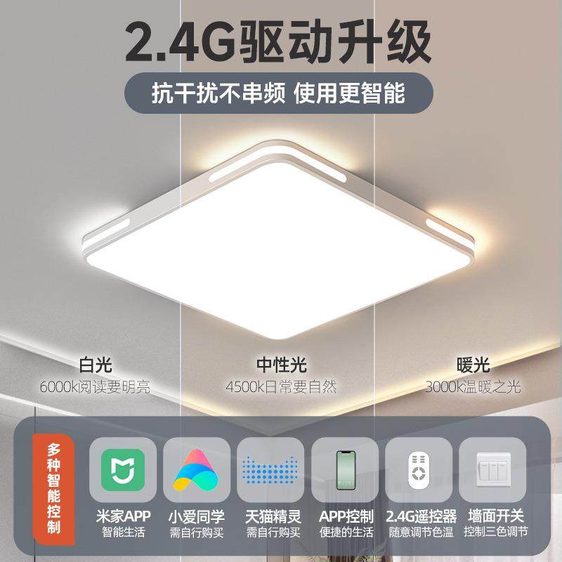 202吸5年新款客灯现代简厅约大气led灯NUH顶灯长方形具家用大厅灯