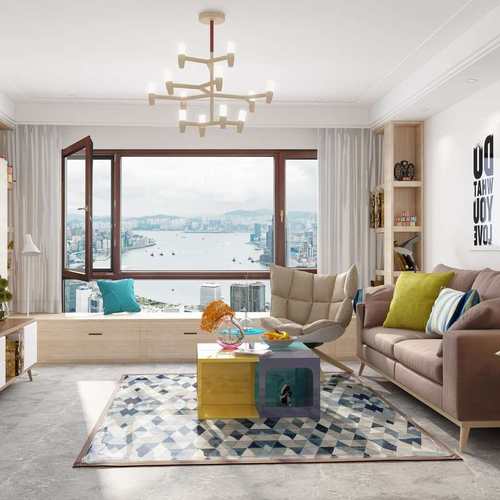 墨瑟门窗铝包木窗橡木多锁点平开上悬窗可做门联窗IV78