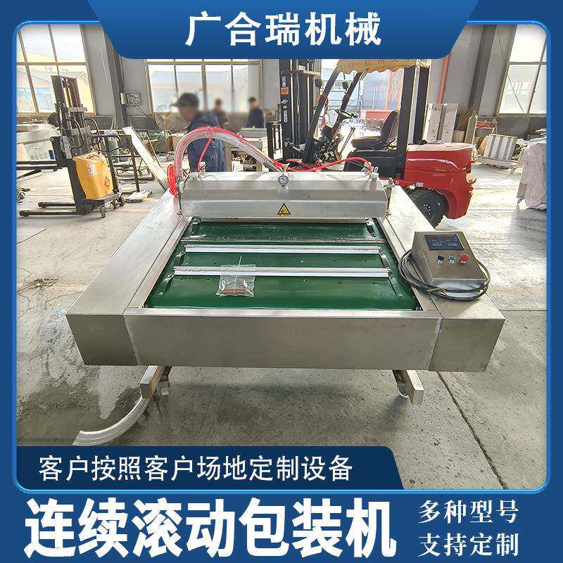 连续滚动包装机 腊肉粽子真空包装设备 海鲜速食食品真空包装机