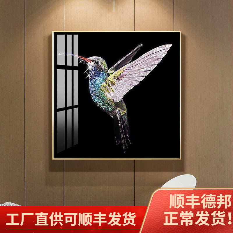 晶瓷烤瓷壁画高档立体轻奢现代简约客厅装饰画单幅正方形房间挂画图片