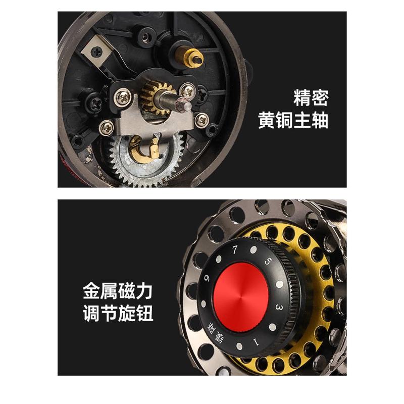 达瓦赤钩龙全金属磁力缓降筏轮鱼轮筏竿轮防海水轮桥钓伐钓冰钓轮