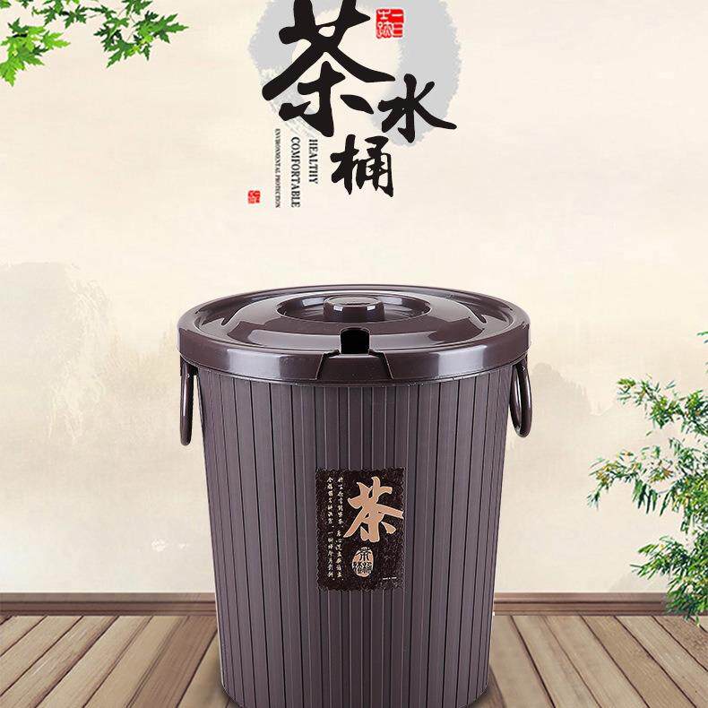 厂家直供茶桶茶叶塑料茶道水桶马桶垃圾桶茶具配件茶渣桶