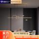 全铜餐厅吊灯简约餐桌吧台灯意式 极简轻奢创意饭厅长条形灯具