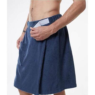 Men's soft towel comfortable bath wearable bathrobe