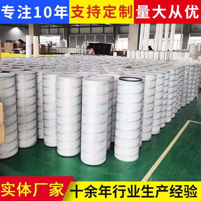水泥厂仓顶除尘器空气滤芯 聚酯纤维除尘滤筒反吹效果好风机设备