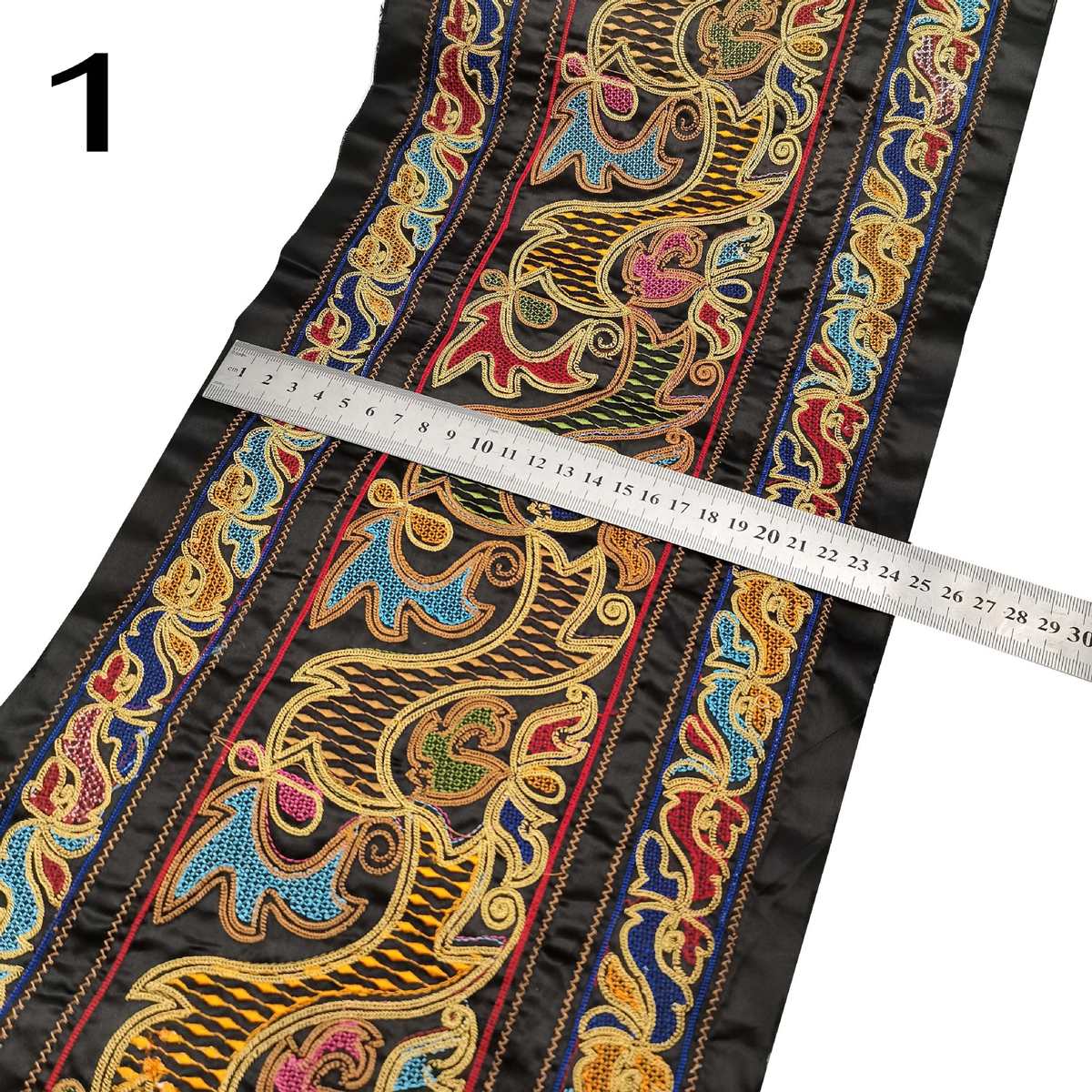 少数民族服装装饰花边辅料 中国风刺绣条码花边 民族织带辅料批发