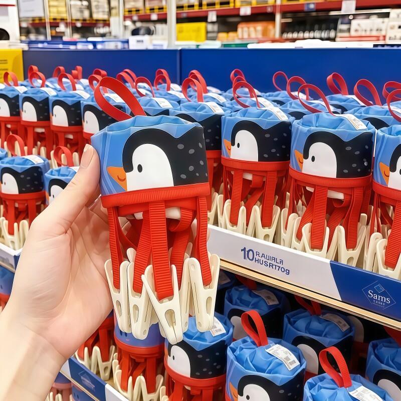 【旅行晾衣神器】小巧可携式可折叠魔术贴衣夹旅行外出酒店实用衣