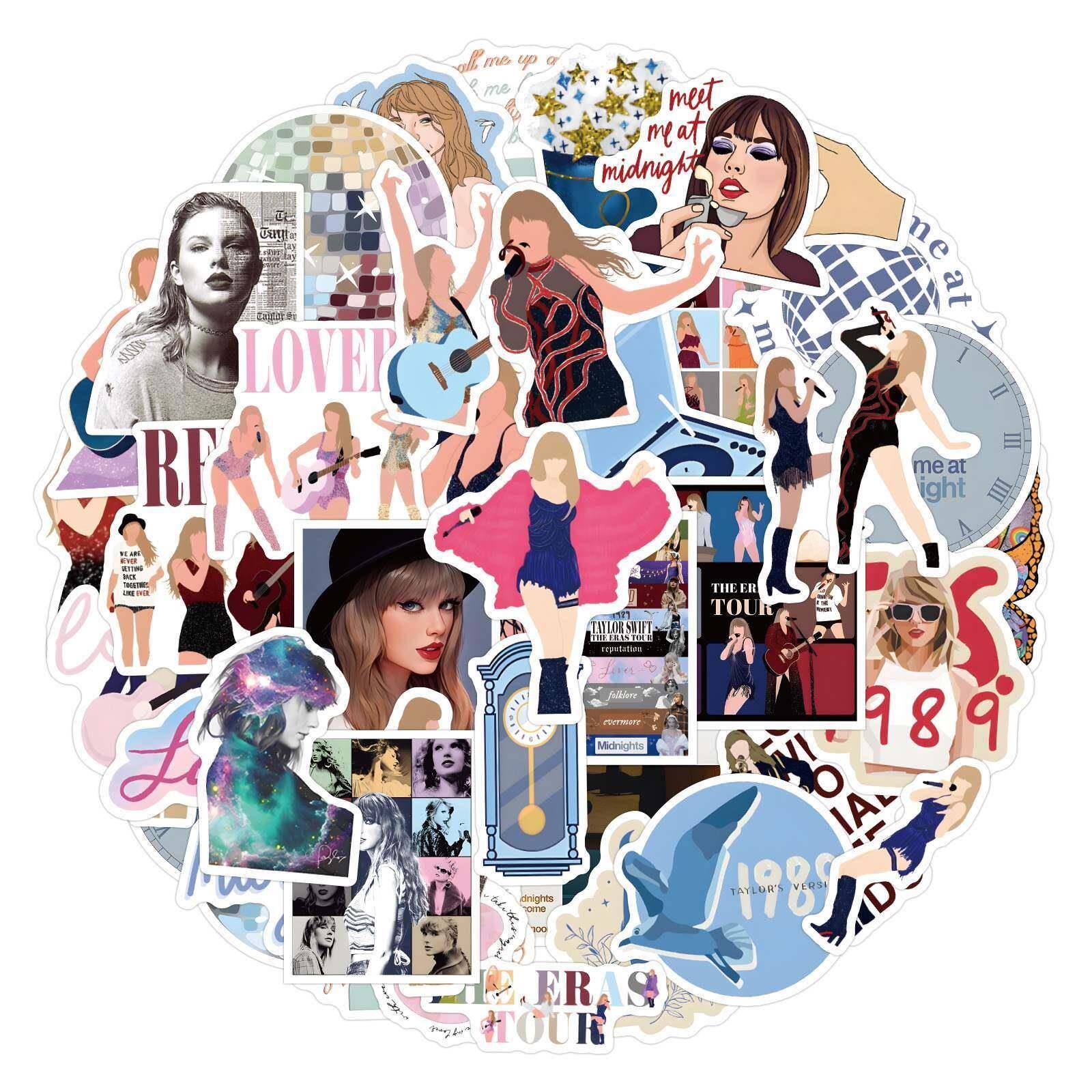 50-100 Taylor Swift Graffiti Stickers for Decorating Luggag - 实物图