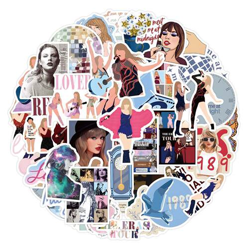 50-100 Taylor Swift Graffiti Stickers for Decorating Luggag