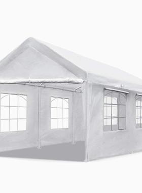 厂棚家直销WS-P136x6mPE白色聚会汽3车棚