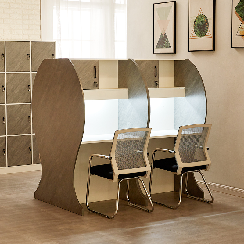 自习室封闭式学习桌子隔断微机桌椅沉浸式共享付费大学生教室考研