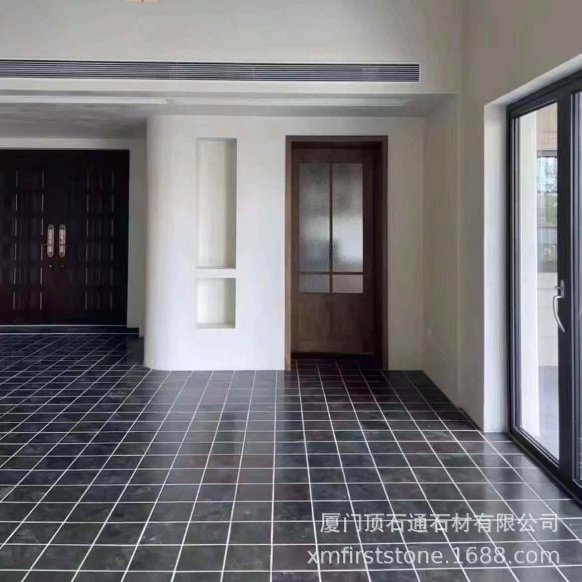 黑色莱姆石哑林光地外地无品牌/铺石仿古砖防滑户天然少砖黑仿古