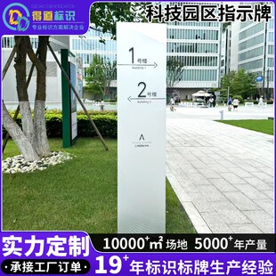 科技园区指示牌落地立式导览牌不锈钢楼栋导视牌户外广告牌标牌