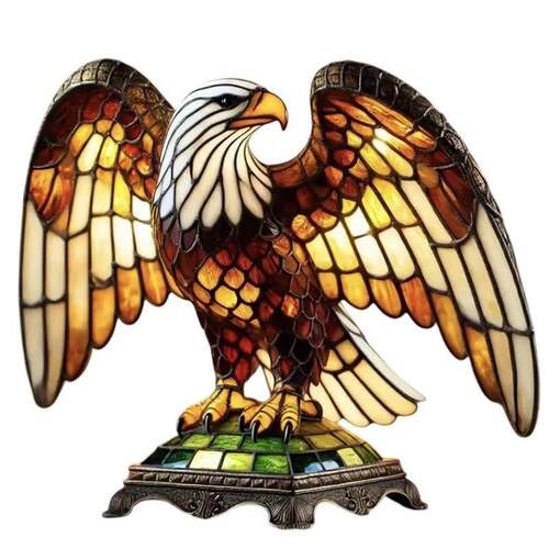 现货animal table lamp series 动物台灯老鹰树脂工艺品装饰摆件