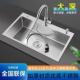 水槽加手厚不锈钢房工单拉槽家用洗碗厨丝套餐洗碗XOJ池洗菜