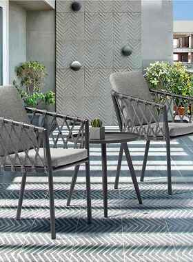 优休户外桌椅组合咖澜啡店扶手闲P2016300椅件套三家用阳台PP塑料