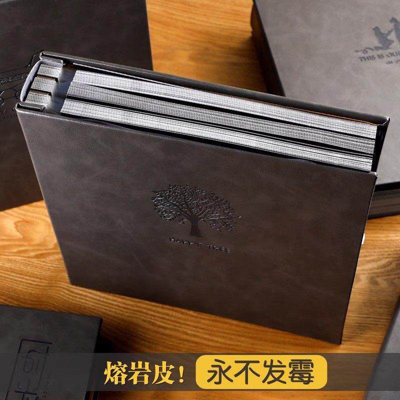 德国相本家庭情侣黏贴式纪念册手工收纳照片自粘覆 覆膜大容量相