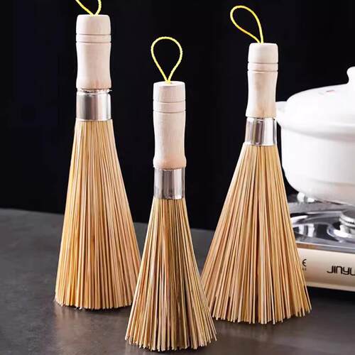 Wholesale Natural Bamboo Pot Scrub Brush, Kitchen Pot and Di