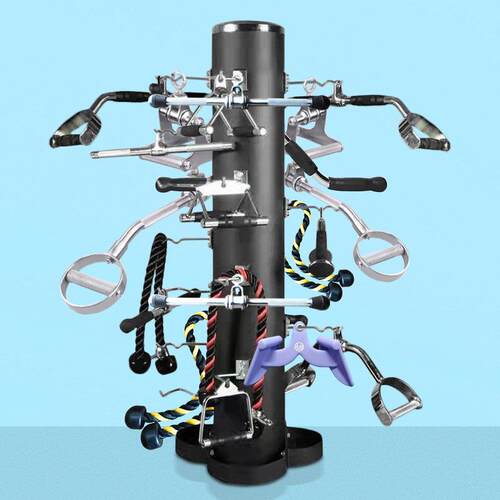龙门架配件架子健身器材绳索拉背杠铃杆对握画 划船飞鸟高位下拉
