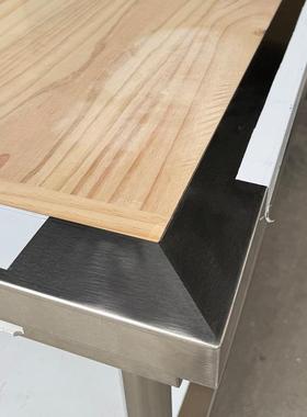 靠背木案台工简易揉面操作台厨房立架打荷ZWG台厨柜不锈款作钢