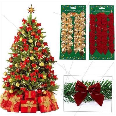 Christmas decoration bow Christmas gift圣诞节蝴蝶结装饰