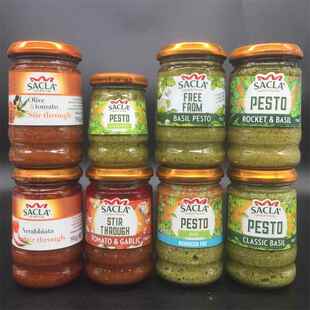 Classic Basil Pesto萨克拉轻脂即食罗勒意大利酱意式青酱意粉酱