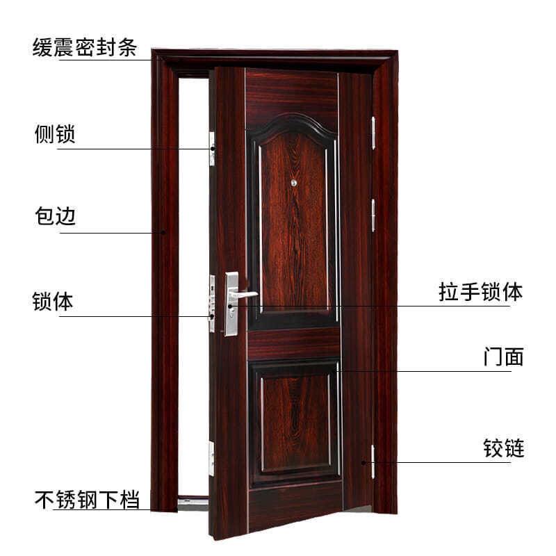 低价出租房钢质室内安全家用标准房间防晒入户工程车库学校防盗门