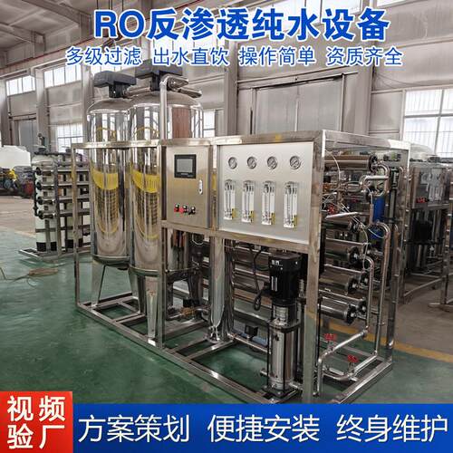 2吨/H反渗透设备RO超纯水水处理设备洗衣液生产设备山泉水设备