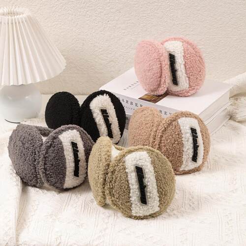 Warm Korean-style autumn and winter ear muffs, with added fl