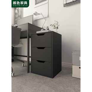 办公桌下收纳柜文件柜抽屉柜防尘柜落地书本置物架分层书柜零食柜
