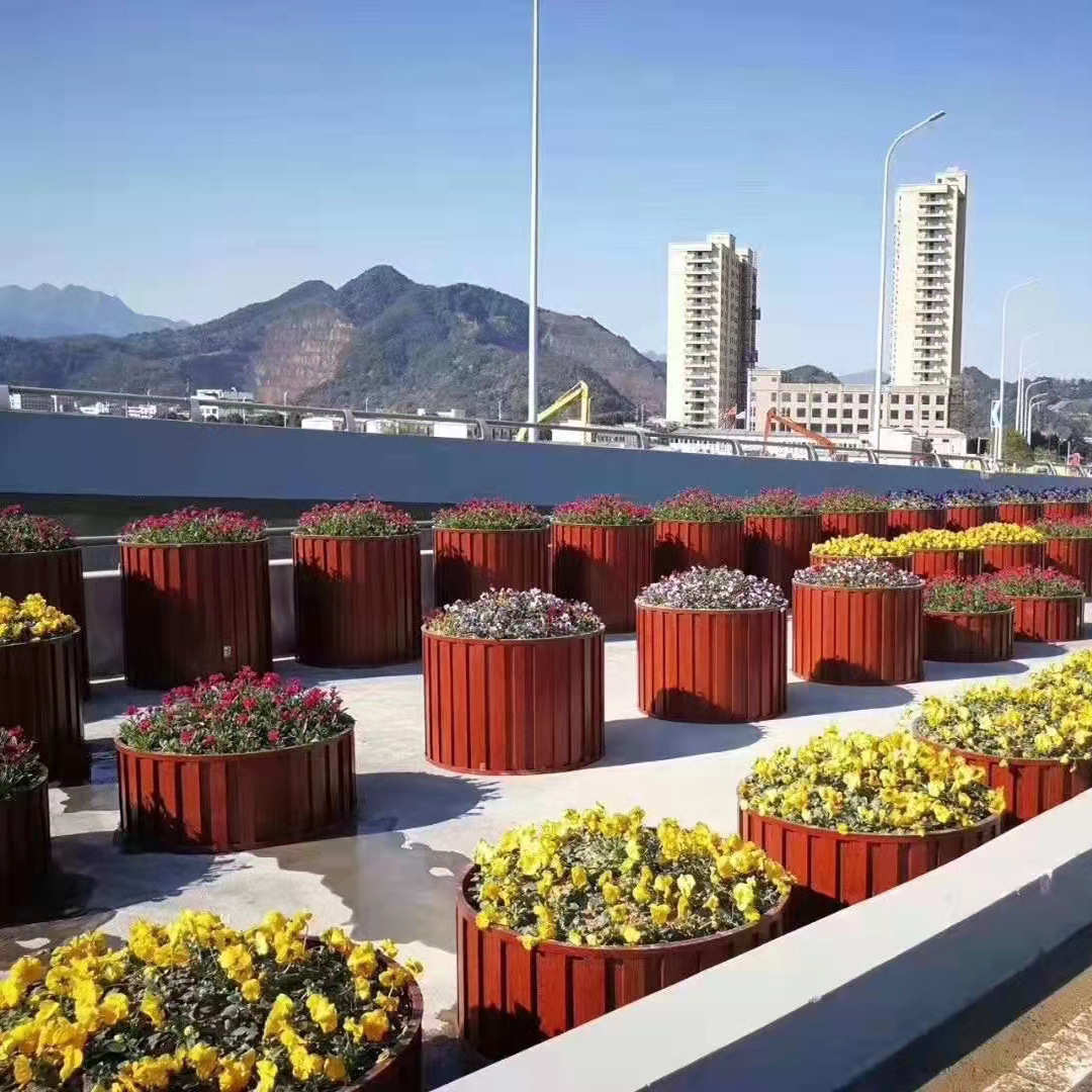 方形槽户外花盆花盆花种菜特长花花防腐箱 木箱种植批发盆箱实