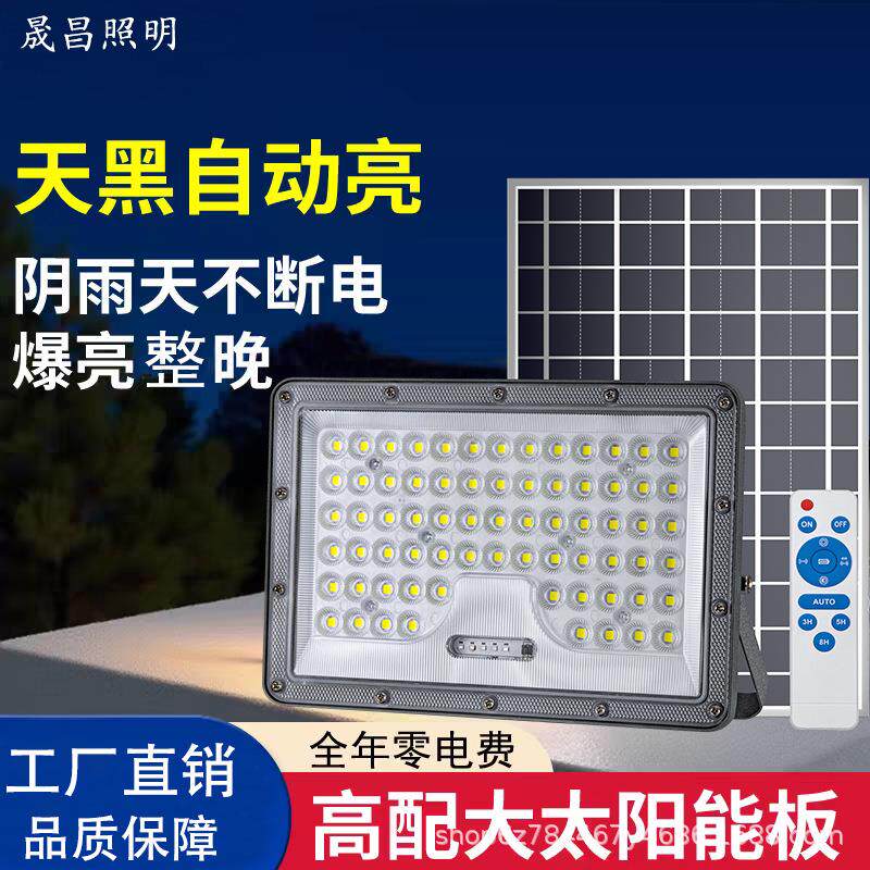 太阳能灯户外防水照明灯分体式农村家用大门口人体感应庭院投光灯