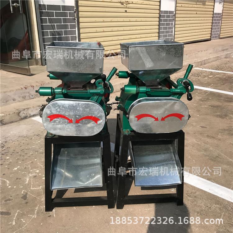 立式对辊高粱压碎机粗碎设备对辊挤扁机小型果仁破碎机