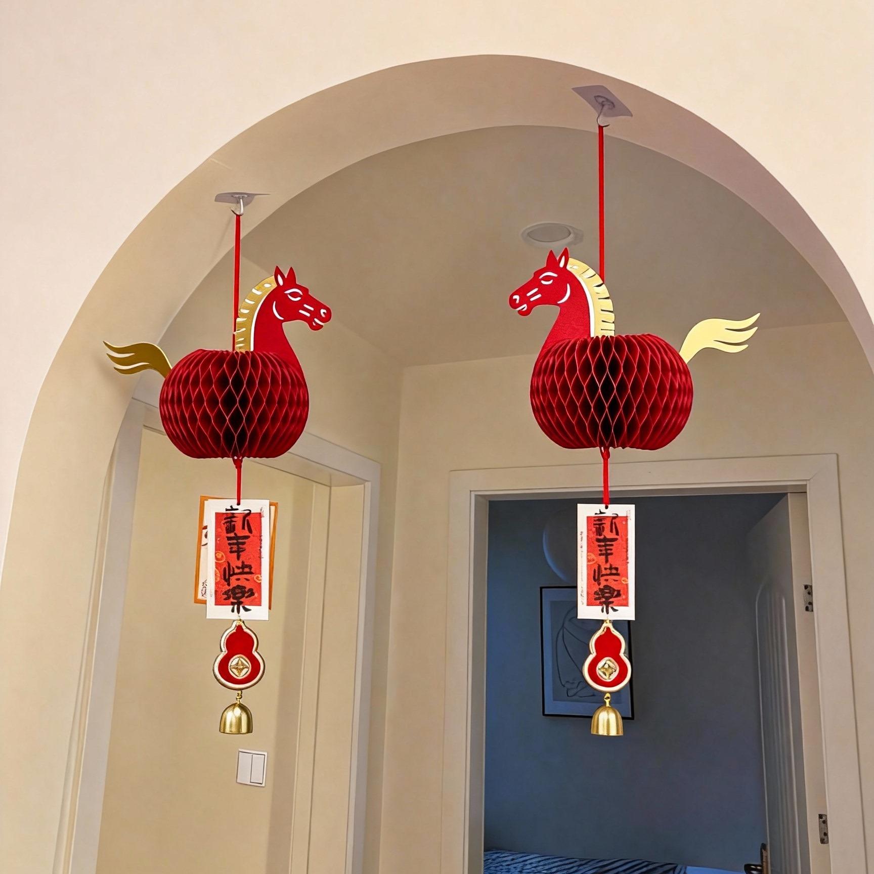 新年装饰氛围布置场景挂件马年2026新款春节拍照道具挂饰客厅喜庆