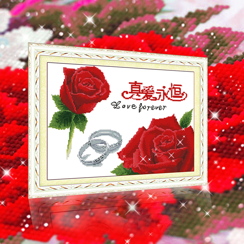 真爱永恒结婚5D水晶钻石画情侣满钻客厅点粘钻贴钻十字绣新款卧室