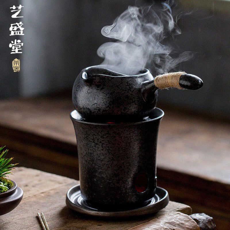 铁锈釉炭炉煮茶碳炉烧炭炉风炉小火炉木炭橄榄炭煮茶炉家用煮茶炉