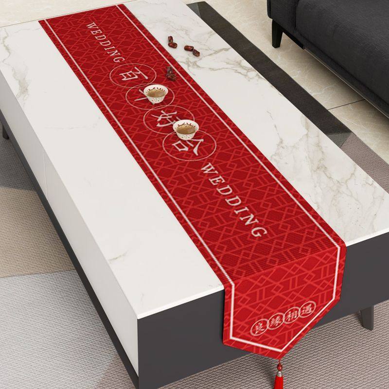 鞋柜台面垫子结婚喜庆电视柜桌布玄关桌面保护垫防水垫餐边柜子垫,居家布艺,桌旗,淘宝优惠券,粉丝福利购,淘宝优惠卷