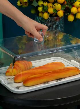 食物展示罩塑点料餐35088盖蛋糕面防包心水果托盘长方形鲜尘保盖透明