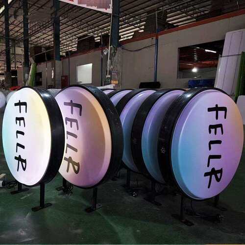LED圆形吸塑灯箱户外高亮广告防水双面亚克力发光侧招广告牌挂墙