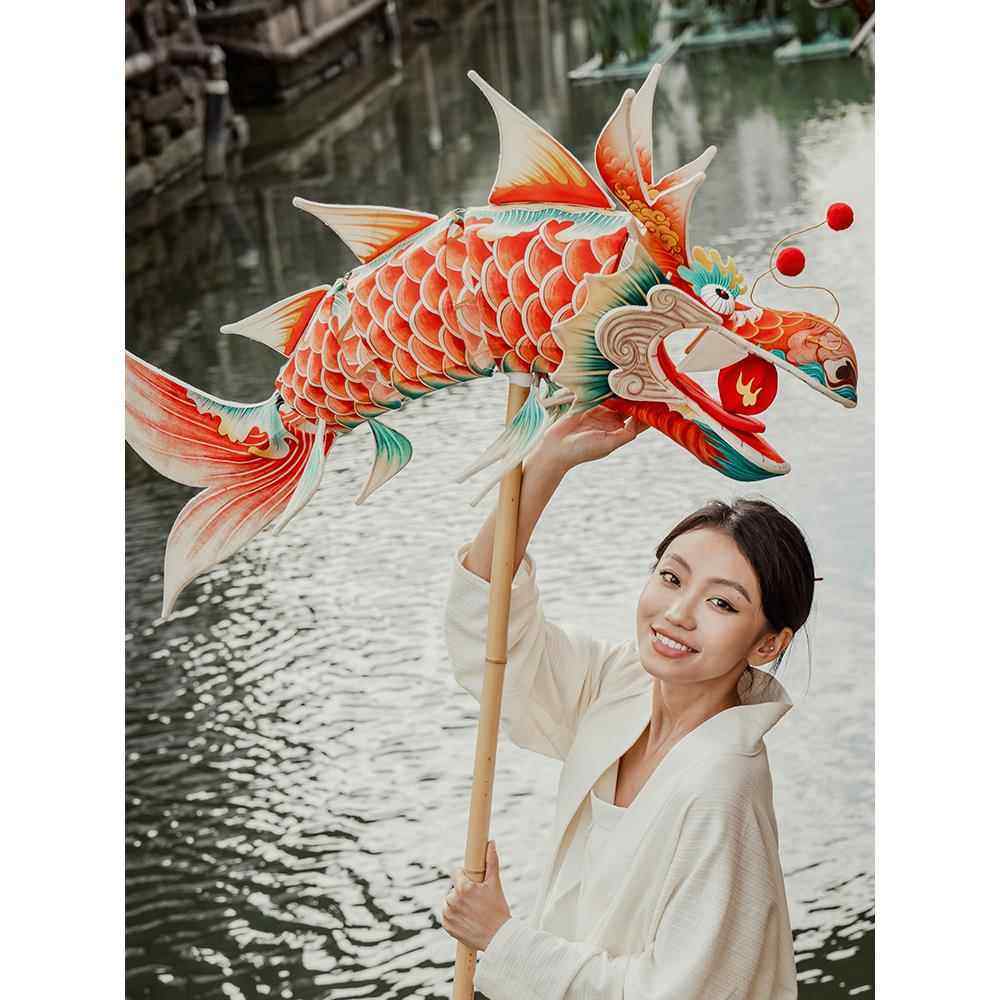 王的手创 鳌鱼灯笼2025新款花灯手工DIY材料竹编古风高端龙灯非遗,节庆用品/礼品,灯笼,淘宝优惠券,粉丝福利购,淘宝优惠卷