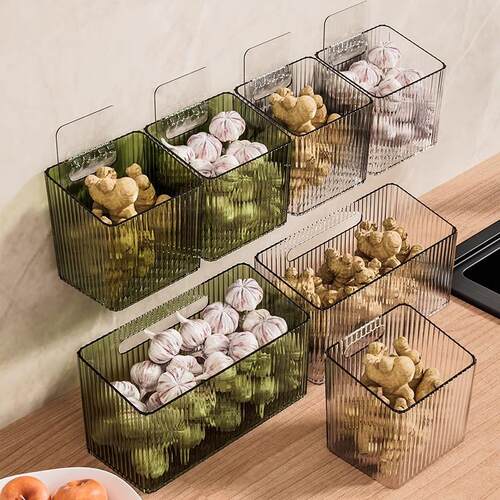 Kitchen storage basket and shelf, bathroom hanging basket, w